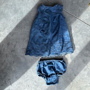 Gap × DÔEN Baby Eyelet Denim Dress